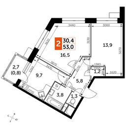 2-BD Apartment Sale, 54.4 sq. m. at Datskiy Kvartal, Datskiy Kvartal Residential Complex, posyolok Nagornoye, Mytishi Urban District, Moscow Region, Russia #2 2-BD Apartment Sale, 54.4 sq. m. at Datskiy Kvartal, Datskiy Kvartal Residential Complex, posyolok Nagornoye, Mytishi Urban District, Moscow Region, Russia #2