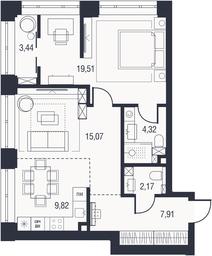 2-BD Apartment Sale, 63.8平方米 at AFI Park Voroncovskiy, Akademika Chelomeya Street, 7Ас2, Moscow, Russia #2 2-BD Apartment Sale, 63.8平方米 at AFI Park Voroncovskiy, Akademika Chelomeya Street, 7Ас2, Moscow, Russia #2