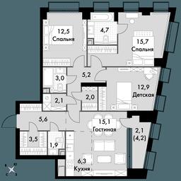 4-BD Apartment Sale, 92.6 sq. m. at Sydney City, Shenogina Street, 2, Moscow, Russia #3 4-BD Apartment Sale, 92.6 sq. m. at Sydney City, Shenogina Street, 2, Moscow, Russia #3