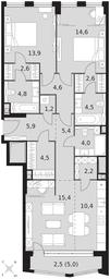 3-BD Apartment Sale, 99.1 sq. m. at Sydney City, Shenogina Street, 2, Moscow, Russia #3
