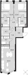 3-BD Apartment Sale, 82.9 sq. m. at Sydney City, Shenogina Street, 2, Moscow, Russia #3 3-BD Apartment Sale, 82.9 sq. m. at Sydney City, Shenogina Street, 2, Moscow, Russia #3
