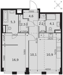 2-BD Apartment Sale, 56.5 sq. m. at Sydney City, Shenogina Street, 2, Moscow, Russia #4