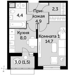 1-BD Apartment Sale, 36 sq. m. at Rimskiy, Rimskiy proyezd, 1, Settlement of Razvilka, Leninskiy City District, Moscow Region, Russia #3 1-BD Apartment Sale, 36 sq. m. at Rimskiy, Rimskiy proyezd, 1, Settlement of Razvilka, Leninskiy City District, Moscow Region, Russia #3