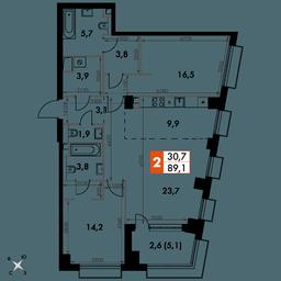 3-BD Apartment Sale, 89.1平方米 at Sydney City, Shenogina Street, 2, Moscow, Russia #2 3-BD Apartment Sale, 89.1平方米 at Sydney City, Shenogina Street, 2, Moscow, Russia #2