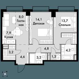 2-BD Apartment Sale, 65 sq. m. at Sydney City, Shenogina Street, 2, Moscow, Russia #3 2-BD Apartment Sale, 65 sq. m. at Sydney City, Shenogina Street, 2, Moscow, Russia #3