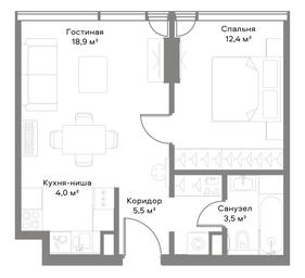 1-BD Apartment Sale, 42.3平方米 at Slava, Leningradskiy Avenue, 8с10, Moscow, Russia #2 1-BD Apartment Sale, 42.3平方米 at Slava, Leningradskiy Avenue, 8с10, Moscow, Russia #2