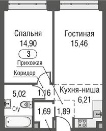 2-BD Apartment Sale, 47.7平方米 at AFI Park Voroncovskiy, Akademika Chelomeya Street, 7Ас2, Moscow, Russia #3 2-BD Apartment Sale, 47.7平方米 at AFI Park Voroncovskiy, Akademika Chelomeya Street, 7Ас2, Moscow, Russia #3
