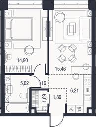 2-BD Apartment Sale, 47.7平方米 at AFI Park Voroncovskiy, Akademika Chelomeya Street, 7Ас2, Moscow, Russia #2 2-BD Apartment Sale, 47.7平方米 at AFI Park Voroncovskiy, Akademika Chelomeya Street, 7Ас2, Moscow, Russia #2