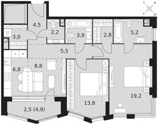 2-BD Apartment Sale, 78.2 sq. m. at Sydney City, Shenogina Street, 2, Moscow, Russia #3 2-BD Apartment Sale, 78.2 sq. m. at Sydney City, Shenogina Street, 2, Moscow, Russia #3