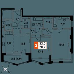 2-BD Apartment Sale, 78.2 sq. m. at Sydney City, Shenogina Street, 2, Moscow, Russia #2 2-BD Apartment Sale, 78.2 sq. m. at Sydney City, Shenogina Street, 2, Moscow, Russia #2