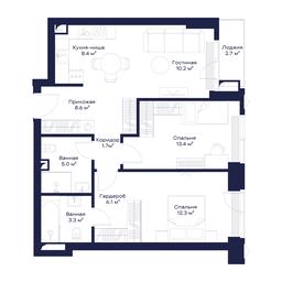 2-BD Apartment Sale, 69.72平方米 at Jois, 3rd Silikatny Drive, 10, Moscow, Russia #3 2-BD Apartment Sale, 69.72平方米 at Jois, 3rd Silikatny Drive, 10, Moscow, Russia #3