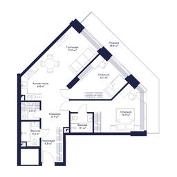 2-BD Apartment Sale, 82.23 sq. m. at Jois, 3rd Silikatny Drive, 10, Moscow, Russia #3