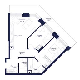2-BD Apartment Sale, 81.9 sq. m. at Jois, 3rd Silikatny Drive, 10, Moscow, Russia #4