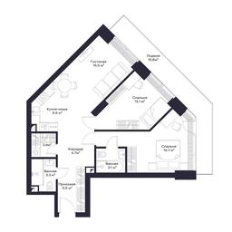 2-BD Apartment Sale, 81.21平方米 at Jois, 3rd Silikatny Drive, 10, Moscow, Russia #2 2-BD Apartment Sale, 81.21平方米 at Jois, 3rd Silikatny Drive, 10, Moscow, Russia #2