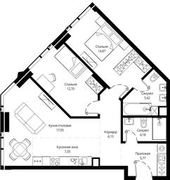 2-BD Apartment Sale, 73.67 sq. m. at Jois, 3rd Silikatny Drive, 10, Moscow, Russia #4