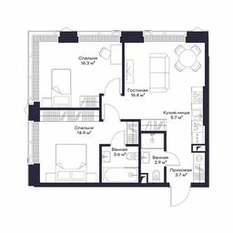 2-BD Apartment Sale, 62.78 sq. m. at Jois, 3rd Silikatny Drive, 10, Moscow, Russia #2 2-BD Apartment Sale, 62.78 sq. m. at Jois, 3rd Silikatny Drive, 10, Moscow, Russia #2