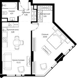 1-BD Apartment Sale, 54.79 sq. m. at Jois, 3rd Silikatny Drive, 10, Moscow, Russia #4
