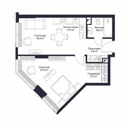 1-BD Apartment Sale, 54.79 sq. m. at Jois, 3rd Silikatny Drive, 10, Moscow, Russia #2