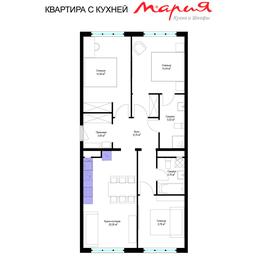 3-BD Apartment Sale, 80.4 sq. m. at Eko Vidnoe 2.0, kvartal Tsentralny, 1, Kupelinka Subdistrict, derevnya Sapronovo, Leninskiy City District, Moscow Region, Russia #2 3-BD Apartment Sale, 80.4 sq. m. at Eko Vidnoe 2.0, kvartal Tsentralny, 1, Kupelinka Subdistrict, derevnya Sapronovo, Leninskiy City District, Moscow Region, Russia #2
