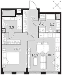 2-BD Apartment Sale, 55 sq. m. at Sydney City, Shenogina Street, 2, Moscow, Russia #3