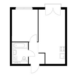 1-BD Apartment Sale, 37.1 sq. m. at Holland Park, Volokolamskoye Highway, 71/13к1, Moscow, Russia #2