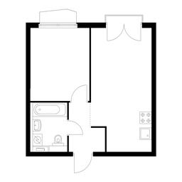 1-BD Apartment Sale, 37.1 sq. m. at Holland Park, Volokolamskoye Highway, 71/13к1, Moscow, Russia #3