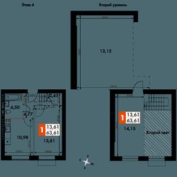 2-BD Apartment Sale, 63.4 sq. m. at Zhavoronki Club, zhiloy kompleks Akkord Smart-kvartal, Mitkino Village, Odintsovskiy City District, Moscow Region, Russia #4