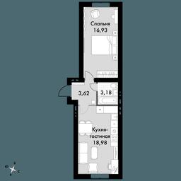1-BD Apartment Sale, 42.4平方米 at Park Aprel, ulitsa Park Aprel, 1, Aprelevka, Naro-Fominskiy City District, Moscow Region, Russia #3 1-BD Apartment Sale, 42.4平方米 at Park Aprel, ulitsa Park Aprel, 1, Aprelevka, Naro-Fominskiy City District, Moscow Region, Russia #3