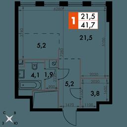 Apartment Sale, 41.7平方米 at Sydney City, Shenogina Street, 2, Moscow, Russia #2 Apartment Sale, 41.7平方米 at Sydney City, Shenogina Street, 2, Moscow, Russia #2