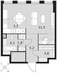 Apartment Sale, 41.7平方米 at Sydney City, Shenogina Street, 2, Moscow, Russia #3 Apartment Sale, 41.7平方米 at Sydney City, Shenogina Street, 2, Moscow, Russia #3