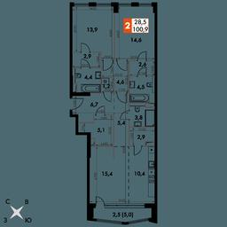 3-BD Apartment Sale, 100.9 sq. m. at Sydney City, Shenogina Street, 2, Moscow, Russia #2 3-BD Apartment Sale, 100.9 sq. m. at Sydney City, Shenogina Street, 2, Moscow, Russia #2