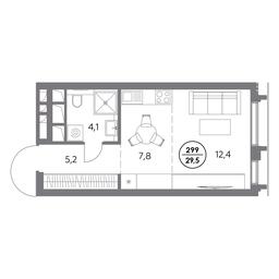 1-BD Apartment Sale, 29.5 sq. m. at Dom56, Fridrikha Engelsa Street, 56с1, Moscow, Russia #4