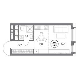 1-BD Apartment Sale, 29.5 sq. m. at Dom56, Fridrikha Engelsa Street, 56с1, Moscow, Russia #3 1-BD Apartment Sale, 29.5 sq. m. at Dom56, Fridrikha Engelsa Street, 56с1, Moscow, Russia #3