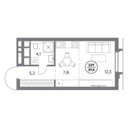1-BD Apartment Sale, 29.4平方米 at Dom56, Fridrikha Engelsa Street, 56с1, Moscow, Russia #3 1-BD Apartment Sale, 29.4平方米 at Dom56, Fridrikha Engelsa Street, 56с1, Moscow, Russia #3