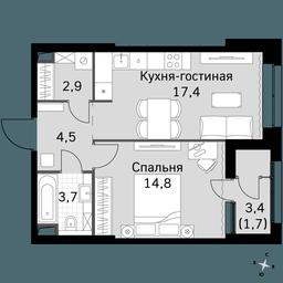 1-BD Apartment Sale, 45 sq. m. at Sky Garden, Stroitelny Drive, 9с6, Moscow, Russia #2 1-BD Apartment Sale, 45 sq. m. at Sky Garden, Stroitelny Drive, 9с6, Moscow, Russia #2