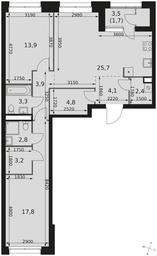 2-BD Apartment Sale, 83.6 sq. m. at Sky Garden, Stroitelny Drive, 9с6, Moscow, Russia #3
