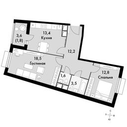 2-BD Apartment Sale, 63.9 sq. m. at Rimskiy, Rimskiy proyezd, 1, Settlement of Razvilka, Leninskiy City District, Moscow Region, Russia #2 2-BD Apartment Sale, 63.9 sq. m. at Rimskiy, Rimskiy proyezd, 1, Settlement of Razvilka, Leninskiy City District, Moscow Region, Russia #2