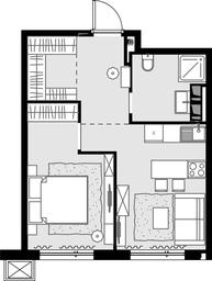 1-BD Apartment Sale, 37.7平方米 at Malevich, Otradnaya Street, 8, Moscow, Russia #3 1-BD Apartment Sale, 37.7平方米 at Malevich, Otradnaya Street, 8, Moscow, Russia #3