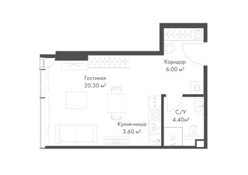 Apartment Sale, 34.3平方米 at Slava, Leningradskiy Avenue, 8с10, Moscow, Russia #3 Apartment Sale, 34.3平方米 at Slava, Leningradskiy Avenue, 8с10, Moscow, Russia #3
