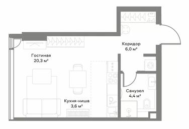 Apartment Sale, 34.3平方米 at Slava, Leningradskiy Avenue, 8с10, Moscow, Russia #2 Apartment Sale, 34.3平方米 at Slava, Leningradskiy Avenue, 8с10, Moscow, Russia #2