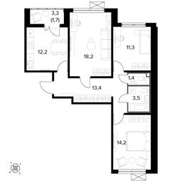 3-BD Apartment Sale, 76.1平方米 at Pervyi Leningradskiy, Pervy Leningradskiy Residential Complex, Moscow, Russia #3 3-BD Apartment Sale, 76.1平方米 at Pervyi Leningradskiy, Pervy Leningradskiy Residential Complex, Moscow, Russia #3