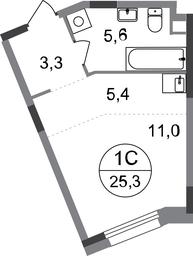 Apartment Sale, 25.3 sq. m. at Peredelkino Blizhnee, Korneya Chukovskogo Street, 1, Vnukovskoye Settlement, Moscow, Russia #2 Apartment Sale, 25.3 sq. m. at Peredelkino Blizhnee, Korneya Chukovskogo Street, 1, Vnukovskoye Settlement, Moscow, Russia #2