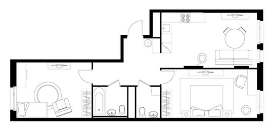2-BD Apartment Sale, 69 sq. m. at Peredelkino Blizhnee, Korneya Chukovskogo Street, 1, Vnukovskoye Settlement, Moscow, Russia #4