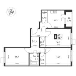 3-BD Apartment Sale, 83.5平方米 at Pervyi Lermontovskiy, zhiloy kompleks 1-y Lermontovskiy, Lyubertsy, Moscow Region, Russia #2 3-BD Apartment Sale, 83.5平方米 at Pervyi Lermontovskiy, zhiloy kompleks 1-y Lermontovskiy, Lyubertsy, Moscow Region, Russia #2