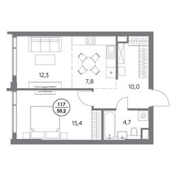 2-BD Apartment Sale, 50.2 sq. m. at Dom56, Fridrikha Engelsa Street, 56с1, Moscow, Russia #3