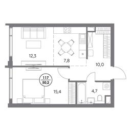 2-BD Apartment Sale, 50.2 sq. m. at Dom56, Fridrikha Engelsa Street, 56с1, Moscow, Russia #4