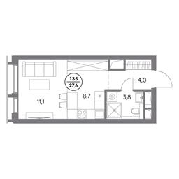 1-BD Apartment Sale, 27.6 sq. m. at Dom56, Fridrikha Engelsa Street, 56с1, Moscow, Russia #3 1-BD Apartment Sale, 27.6 sq. m. at Dom56, Fridrikha Engelsa Street, 56с1, Moscow, Russia #3