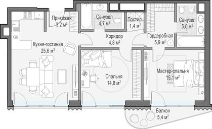 1-BD Apartment Sale, 83 sq. m. at Lavrushinskiy, Lavrushinsky Lane, 11к1, Moscow, Russia #2