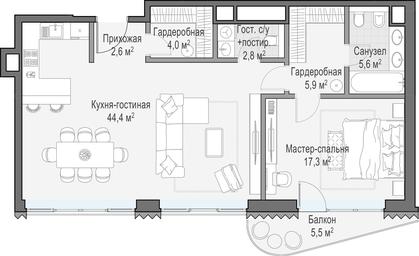 1-BD Apartment Sale, 83 sq. m. at Lavrushinskiy, Lavrushinsky Lane, 11к1, Moscow, Russia #4