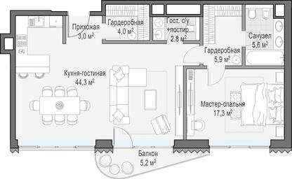 1-BD Apartment Sale, 82.8 sq. m. at Lavrushinskiy, Lavrushinsky Lane, 11к1, Moscow, Russia #4